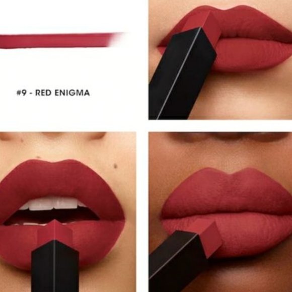 YSL The Slim Leather-Matte Lipstick 9 Red Enigma BRAND NEW - Picture 3 of 4